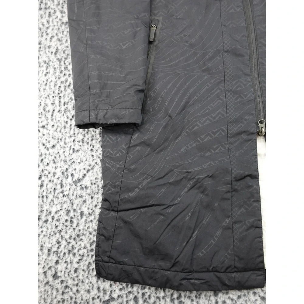 Jordan Long‎ Bomber Jacket Mens M Black Geometric Insulated Parka Gold Logo